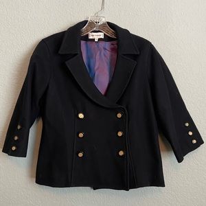 Anne Fontaine 3/4 Vicky in Navy Wool